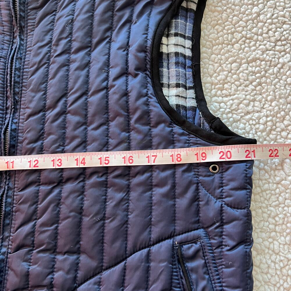 Southern Pines Navy Quilted Pocketed Vest Large - Picture 11 of 12